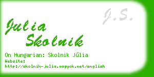 julia skolnik business card